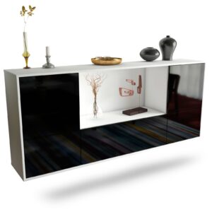 Sideboard Sunnyvale, Schwarz, hängend (180x79x35cm)