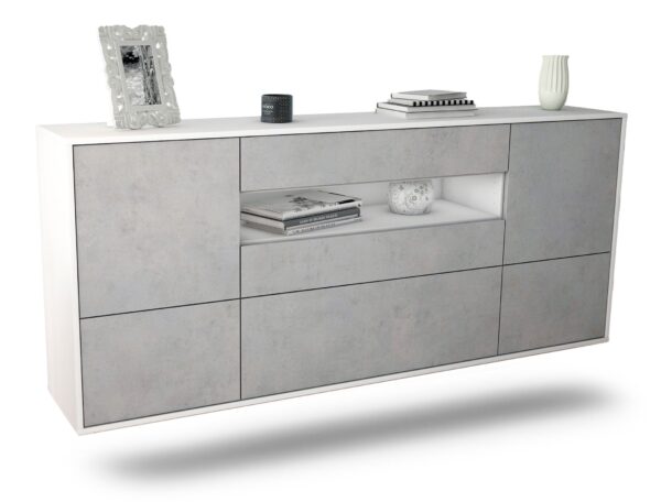 Sideboard Savannah, Beton, hängend (180x79x35cm)