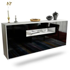 Sideboard Savannah, Schwarz, hängend (180x79x35cm)