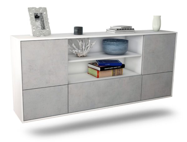 Sideboard Sterling Heights, Beton, hängend (180x79x35cm)