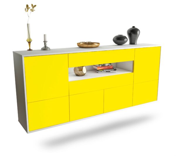 Sideboard McAllen, Gelb, hängend (180x79x35cm)