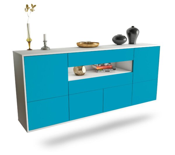 Sideboard McAllen, Türkis, hängend (180x79x35cm)