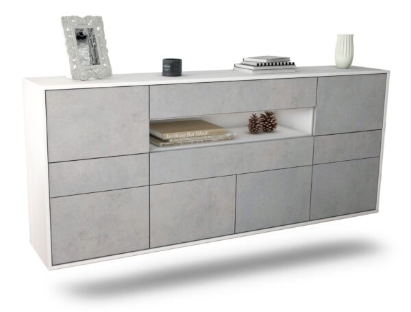 Sideboard Coral Springs, Beton, hängend (180x79x35cm)