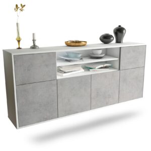 Sideboard Cedar Rapids, Beton, hängend (180x79x35cm)