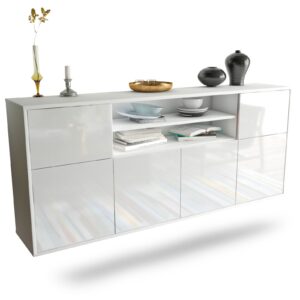 Sideboard Cedar Rapids, Weiß, hängend (180x79x35cm)