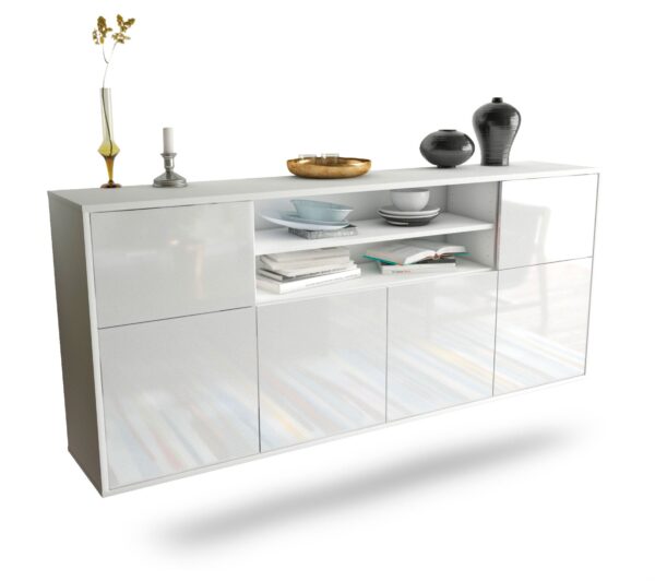 Sideboard Cedar Rapids, Weiß, hängend (180x79x35cm)