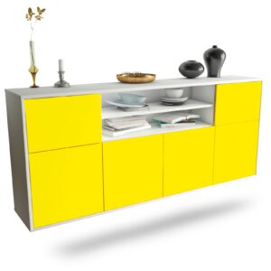 Sideboard Cedar Rapids, Gelb, hängend (180x79x35cm)