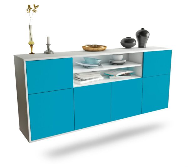 Sideboard Cedar Rapids, Türkis, hängend (180x79x35cm)