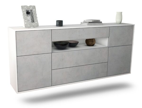 Sideboard Elizabeth, Beton, hängend (180x79x35cm)