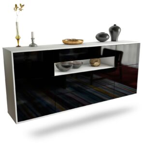 Sideboard Elizabeth, Schwarz, hängend (180x79x35cm)