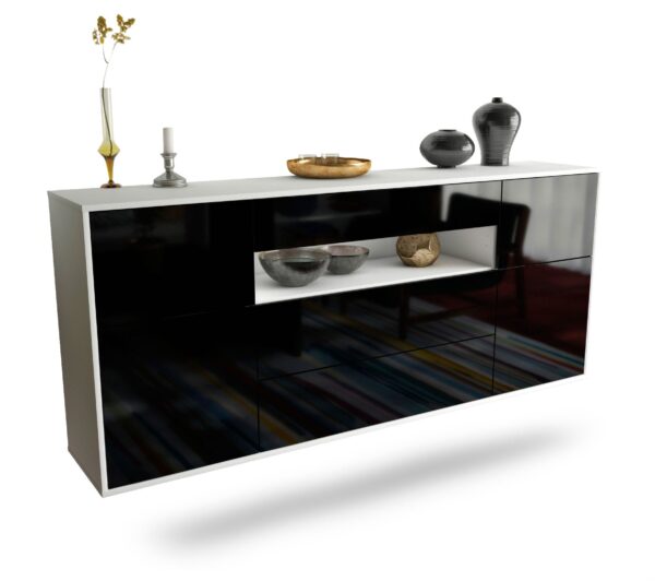 Sideboard Elizabeth, Schwarz, hängend (180x79x35cm)