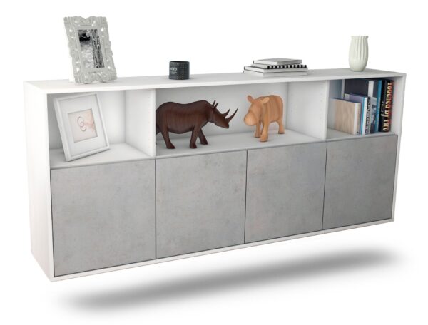 Sideboard Columbia, Beton, hängend (180x79x35cm)