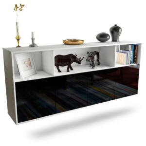 Sideboard Columbia, Schwarz, hängend (180x79x35cm)