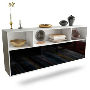 Sideboard Hartford, Schwarz, hängend (180x79x35cm)