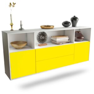 Sideboard Hartford, Gelb, hängend (180x79x35cm)