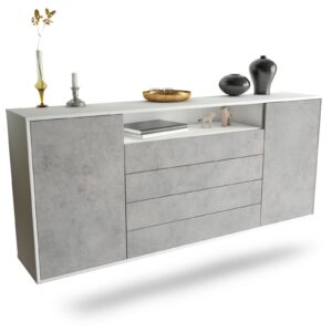 Sideboard New Haven, Beton, hängend (180x79x35cm)