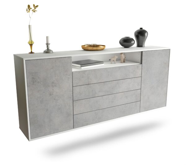 Sideboard New Haven, Beton, hängend (180x79x35cm)