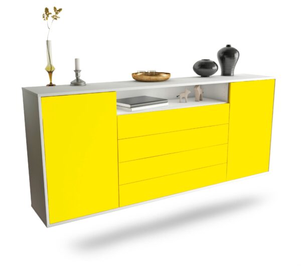 Sideboard New Haven, Gelb, hängend (180x79x35cm)