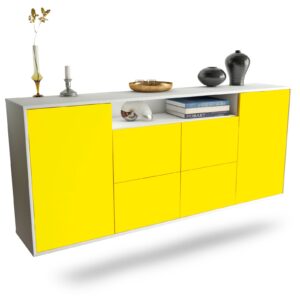 Sideboard Carrollton, Gelb, hängend (180x79x35cm)