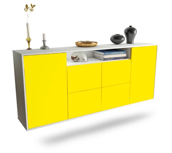 Sideboard Carrollton, Gelb, hängend (180x79x35cm)