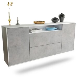 Sideboard Thousand Oaks, Beton, hängend (180x79x35cm)