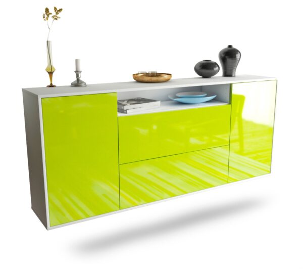 Sideboard Thousand Oaks, Grün, hängend (180x79x35cm)