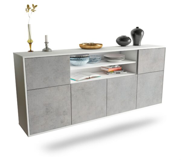 Sideboard Topeka, Beton, hängend (180x79x35cm)