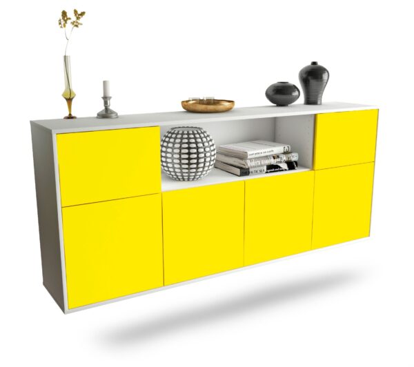 Sideboard West Valley City, Gelb, hängend (180x79x35cm)