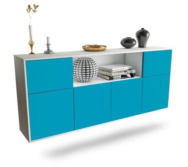 Sideboard West Valley City, Türkis, hängend (180x79x35cm)