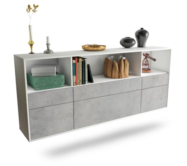 Sideboard Cary, Beton, hängend (180x79x35cm)