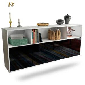 Sideboard Cary, Schwarz, hängend (180x79x35cm)
