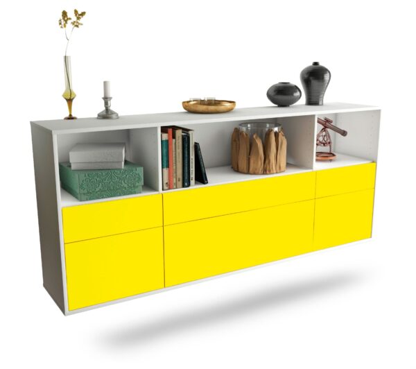 Sideboard Cary, Gelb, hängend (180x79x35cm)