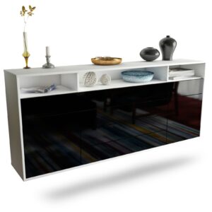Sideboard Bellevue, Schwarz, hängend (180x79x35cm)