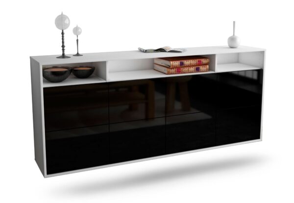 Sideboard Concord, Schwarz, hängend (180x79x35cm)