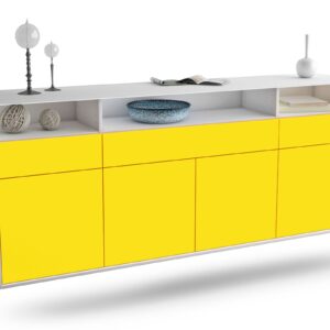 Sideboard Simi Valley, Gelb, hängend (180x79x35cm)