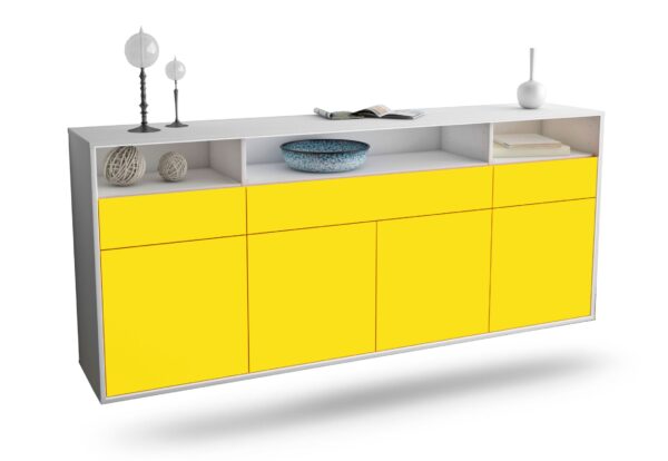 Sideboard Simi Valley, Gelb, hängend (180x79x35cm)