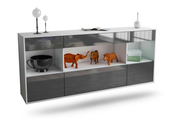 Sideboard Clarksville, Grau, hängend (180x79x35cm)