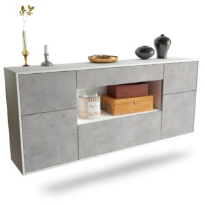 Sideboard Visalia, Beton, hängend (180x79x35cm)