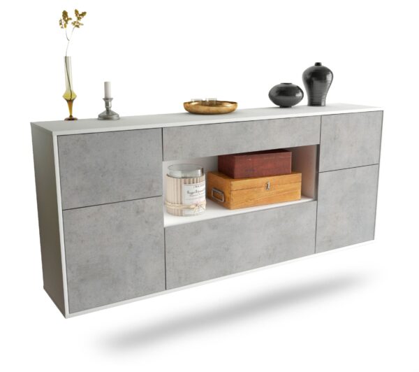 Sideboard Visalia, Beton, hängend (180x79x35cm)