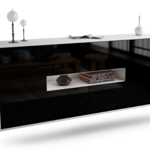 Sideboard Stamford, Schwarz, hängend (180x79x35cm)