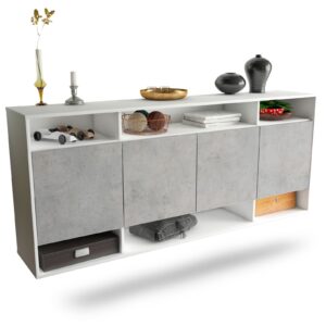 Sideboard Provo, Beton, hängend (180x79x35cm)