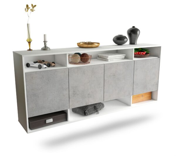 Sideboard Provo, Beton, hängend (180x79x35cm)