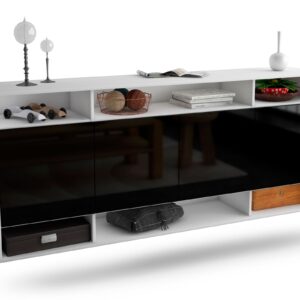 Sideboard Provo, Schwarz, hängend (180x79x35cm)