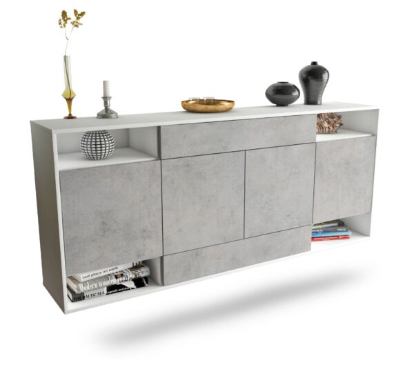 Sideboard Evansville, Beton, hängend (180x79x35cm)