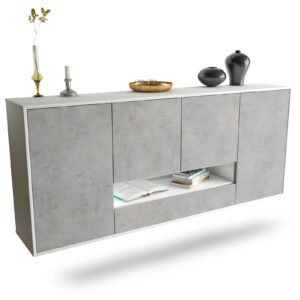 Sideboard Abilene, Beton, hängend (180x79x35cm)