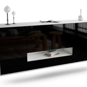 Sideboard Abilene, Schwarz, hängend (180x79x35cm)