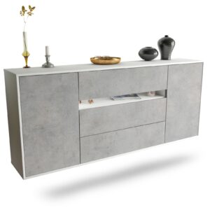 Sideboard McKinney, Beton, hängend (180x79x35cm)
