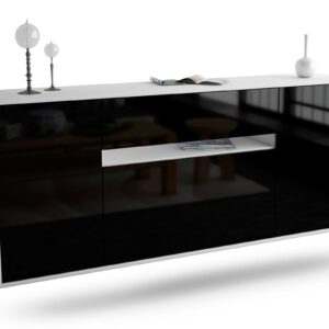 Sideboard McKinney, Schwarz, hängend (180x79x35cm)