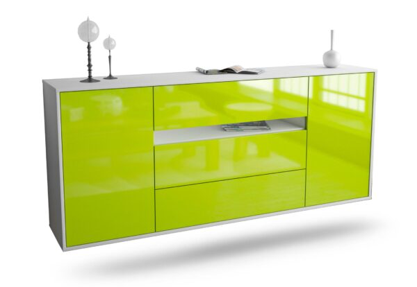 Sideboard McKinney, Grün, hängend (180x79x35cm)