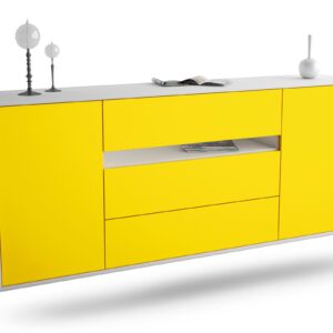 Sideboard McKinney, Gelb, hängend (180x79x35cm)